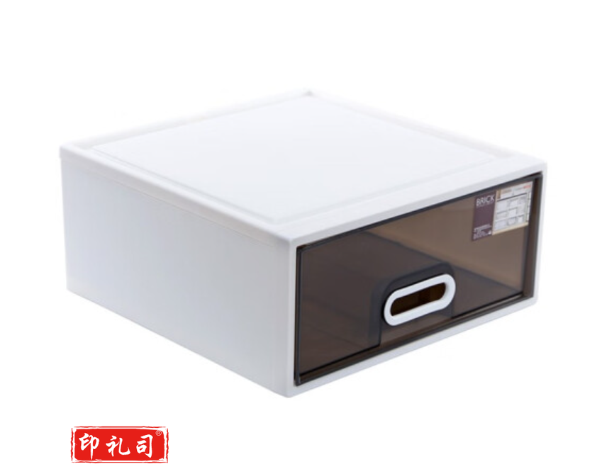 禧天龙塑料抽屉式收纳箱透明衣柜可叠储物柜日式简易整理单层柜子 G5201烟熏灰45*30*20.5 单个装