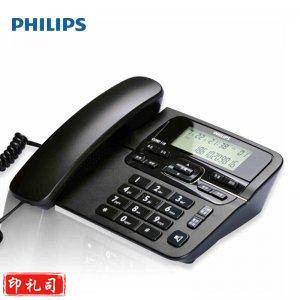 飞利浦 电话机座机 固定电话  免电池 CORD118黑色单拍电联..