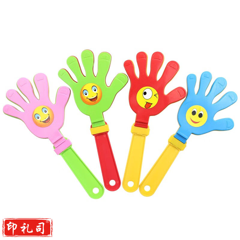 欢乐派对 学校运动会加油助威气氛道具演唱会晚会啦啦队用品发光闪光拍手拍手器巴掌器拍拍手 24CM拍手(颜色随机发)