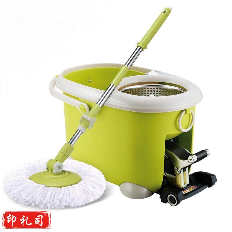 拓朴(TOPOTO)大卫四驱动旋转拖把桶拖布好神拖拓扑地拖墩布免手洗清洁工具 干湿两用小净士S7 1杆2头