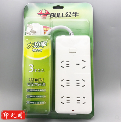 公牛(BULL)GN-B15D 插座 空调插座16A转10A转16安插线板插排4000W大功率延长接线板6位总控全长3米    DBJ202302040945573