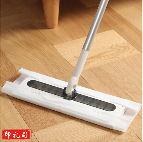 美丽雅 免手洗平板拖把静电除尘木地板墩布拖把尘推地拖吸附抑菌去污干湿两用夹布拖 配除尘纸3片