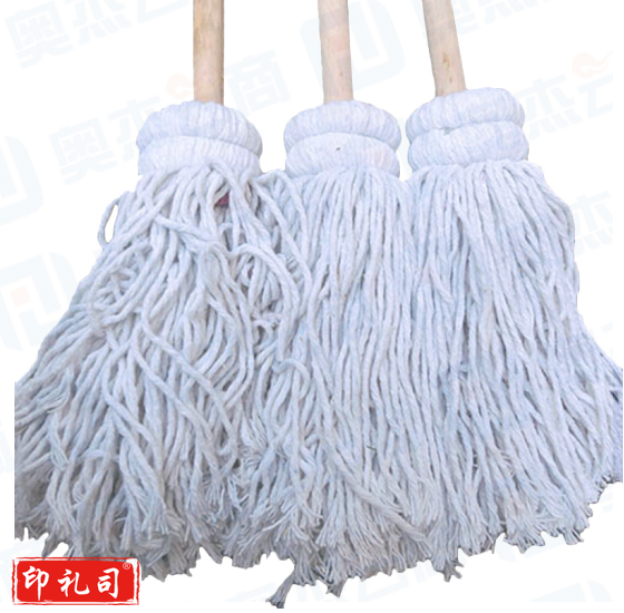 白棉线拖把 传统墩布 棉线墩布 木把墩布