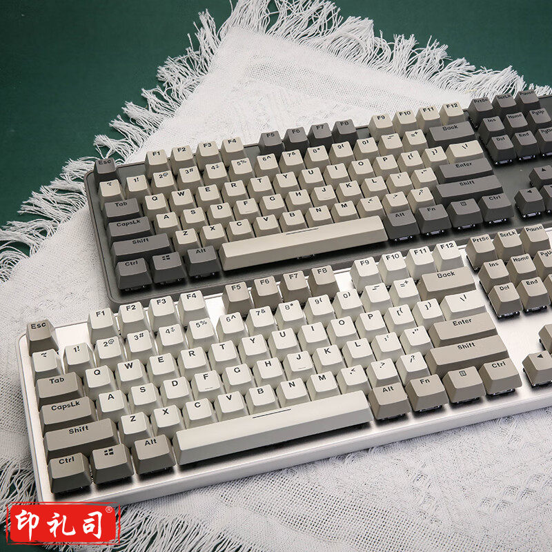 达尔优（dareu）EK810无线键盘 机械键盘 笔记本电脑办公商务键盘 2.4G 深空灰茶轴