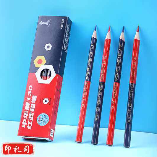 中华 130红蓝 粗六角红蓝铅笔