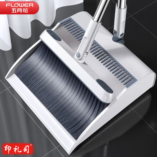 五月花防风梳齿型扫把簸箕套装家用不锈钢杆两件套大号C2