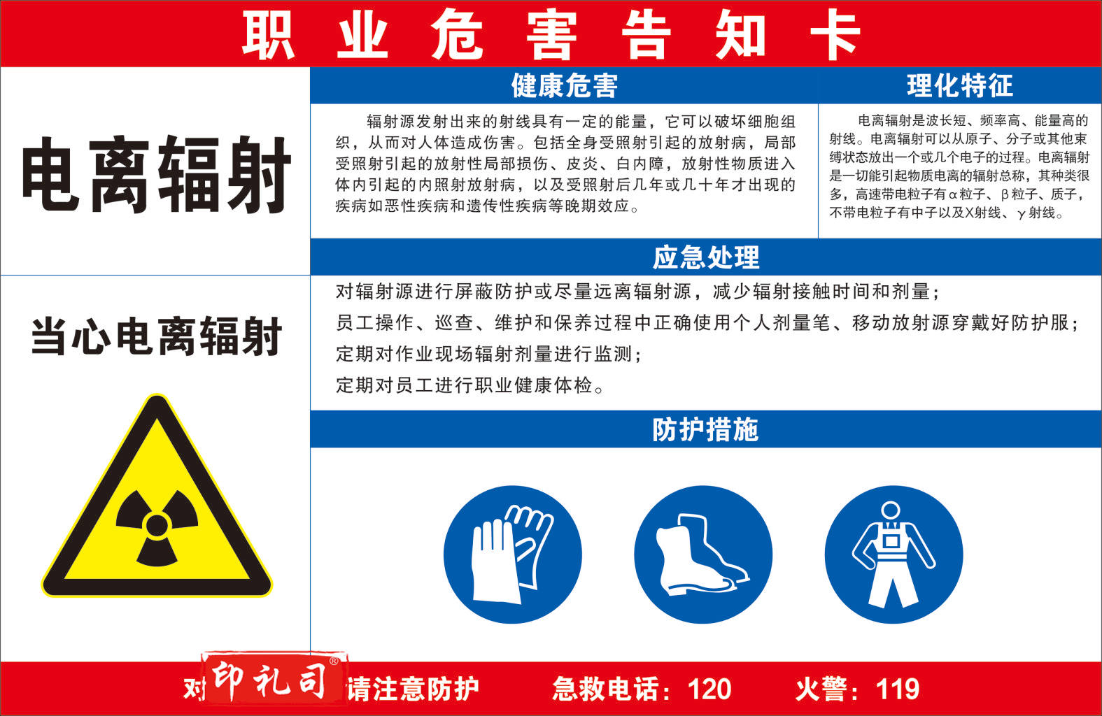 职业危害告知卡