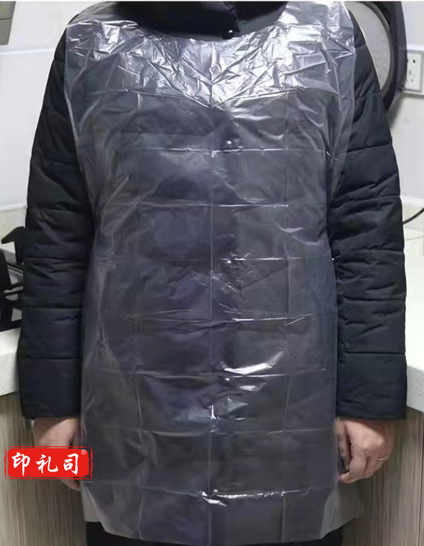 一次性围裙 火锅自助烧烤厨房餐饮防水防油污塑料透明围兜 100个