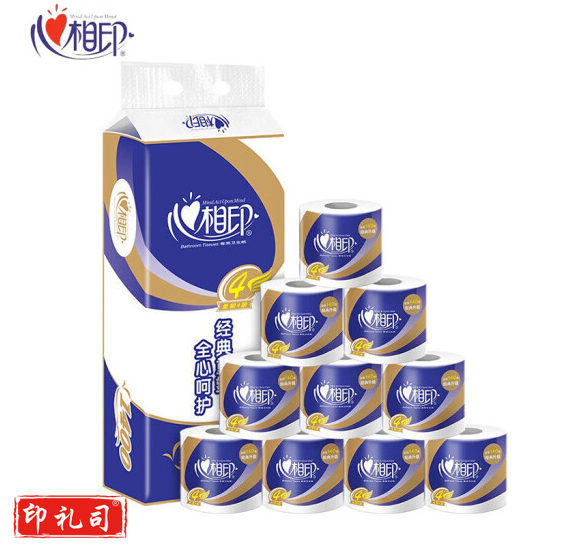 心相印卫生纸 心柔系列 3层140g卷纸*10粒