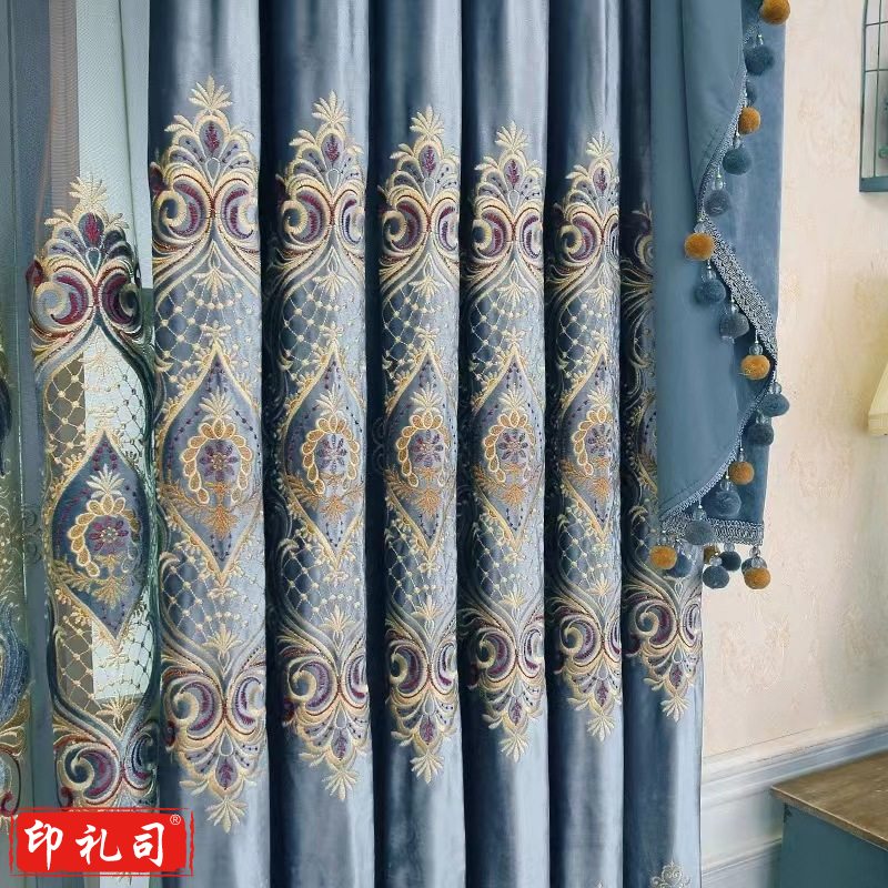 高精密提花窗帘 雪尼尔窗帘 双面加厚全遮光窗帘 免费上门测量 按需定制