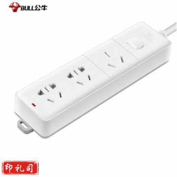 公牛插座 接线板 转换器 GN-406D 3米  总控3位 大功率16A   JC.386