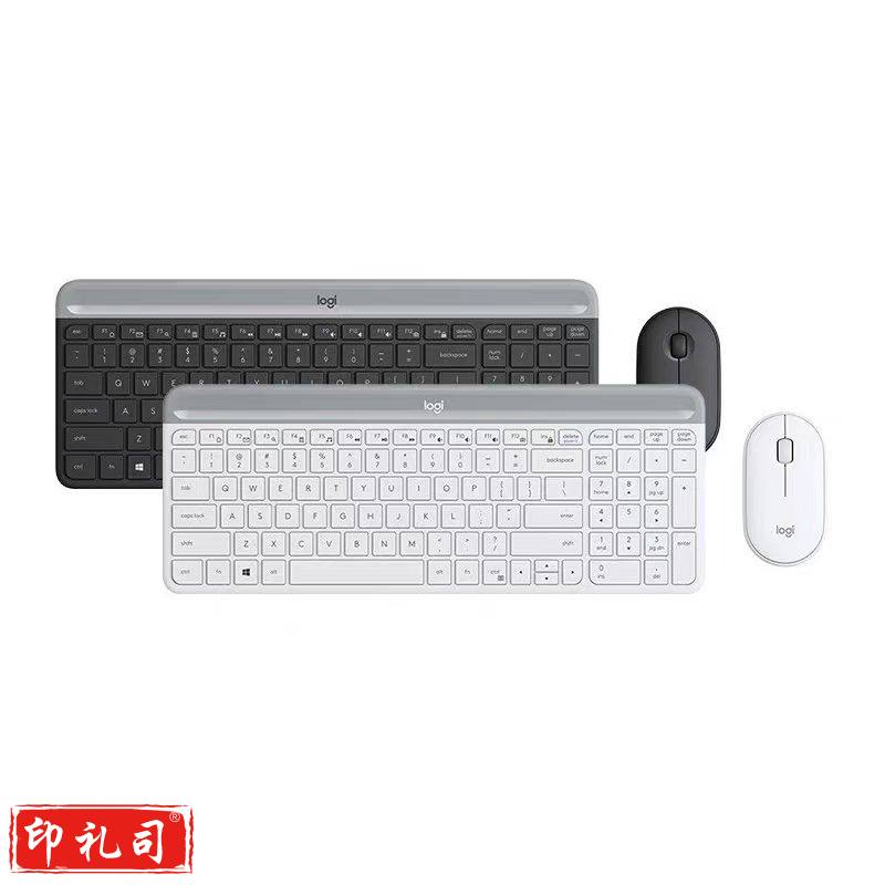 罗技(Logitech)时尚系列 MK470 键鼠套装 无线键鼠套装 超薄 全尺寸 星空灰 带无线2.4G接收器 黑色白色款