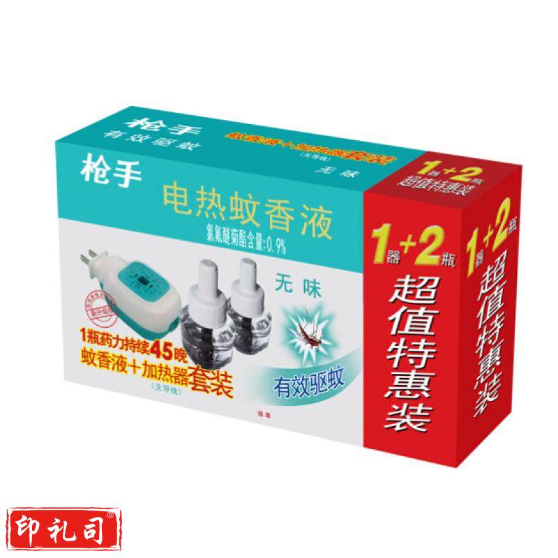 枪手 电热蚊香液套装 无导线 无味 1器+2瓶 无香型 驱蚊液 电蚊香 TJHX08161623404761