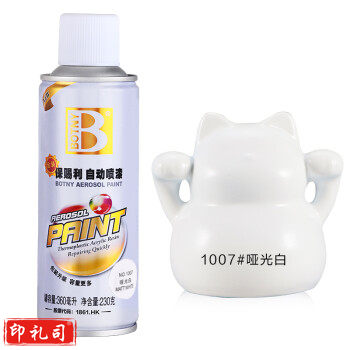 保赐利哑光白自喷漆白色金属防锈漆汽车手喷漆手摇车用油漆家具补漆230g  TJHX08211622307007