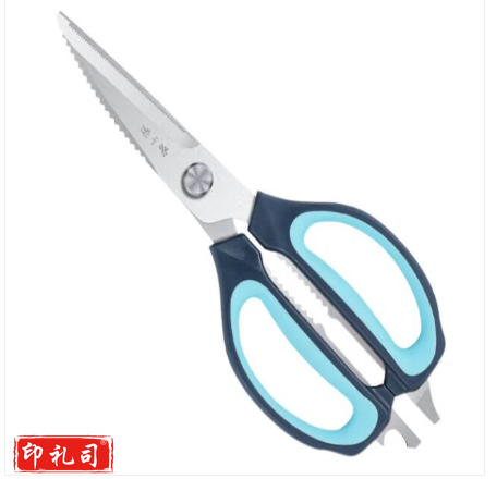 张小泉 家用多功能厨房剪刀剪蔬菜剪肉剪子(带磁吸剪套)J20520200 蓝色款