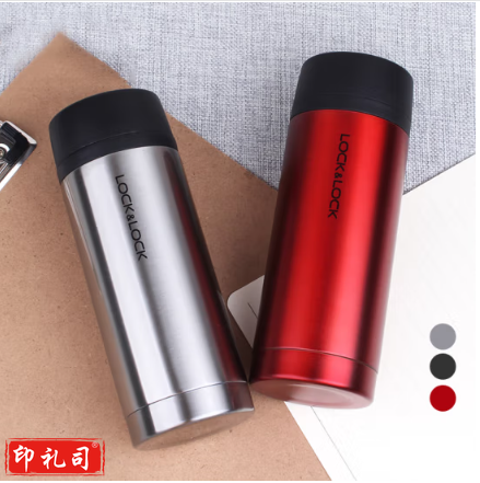 乐扣乐扣保温杯男女士学生不锈钢水杯便携杯子新宝石马克杯直身杯 250ml LHC4133RED