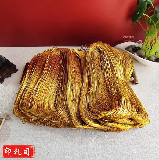 景泰蓝金丝彩沙工艺装饰画原材料玄关手绘掐丝氧化铝丝  1*0.5/1斤