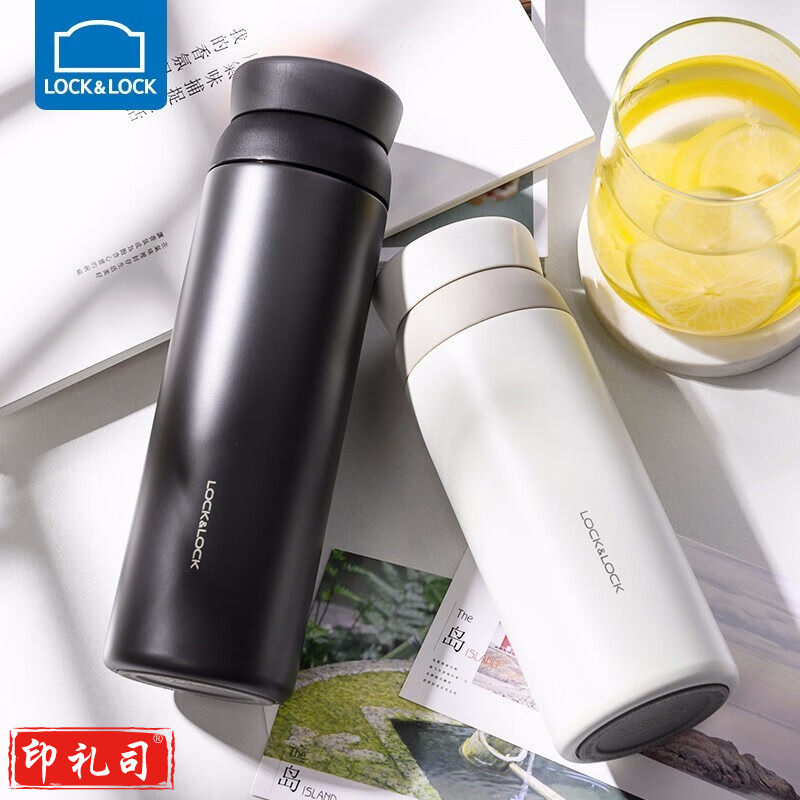 乐扣乐扣（LOCK&LOCK） 憧憬旋转保温杯男保温杯女316不锈钢情侣水杯子两件套 LHC4212S601