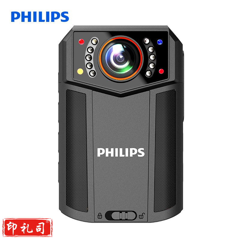 飞利浦（PHILIPS）VTR-8203随身执法记录仪 4K摄像GPS手机APP操控5400万高清拍照运动相机64G扩展