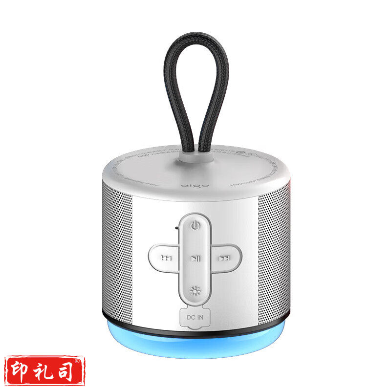 爱国者T93桌面迷你蓝牙音响 多媒体无线便携音箱 户外骑行手机电脑车载低音炮AI语音版 皓月白