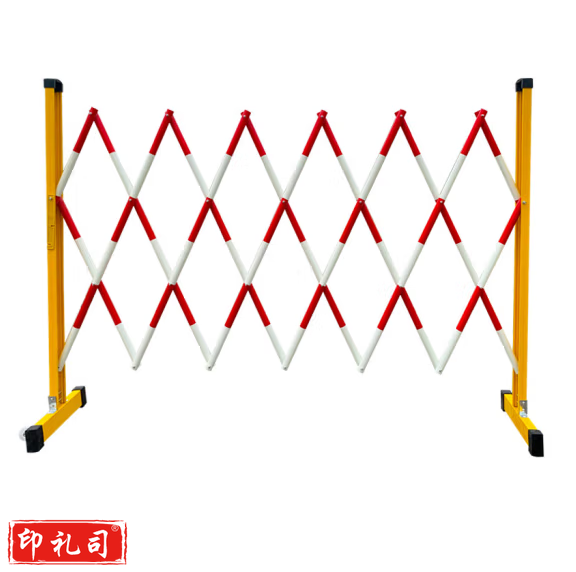 可移动伸缩围栏 红白相间伸缩护栏 高1.2米展开宽2米