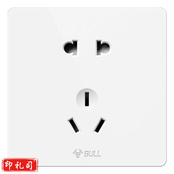 公牛(BULL) 墙壁插座 G12系列 10A五孔插座二三极连体插座86型暗装大面板插座G12Z223 象牙白