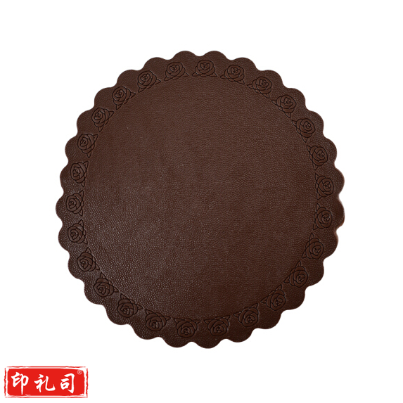 茶杯垫子 PVC 欧式创意简约隔热垫 17.5CM 咖色