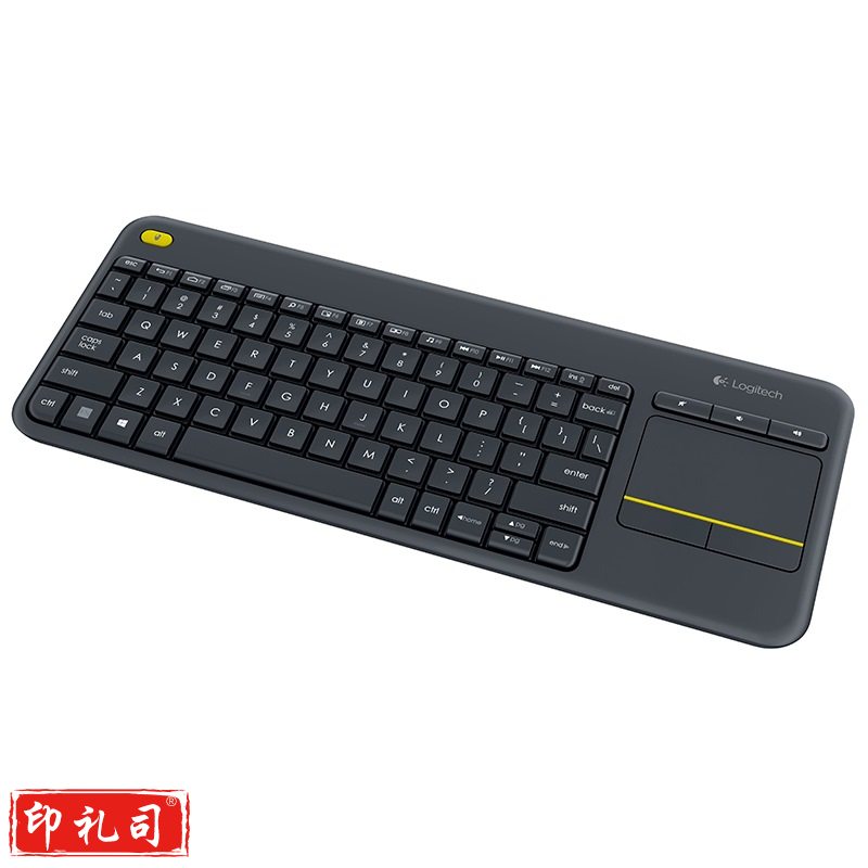 罗技（Logitech）K400 Plus 键盘 无线键盘 带触摸板 优联 黑色 自营 带无线2.4G接收器