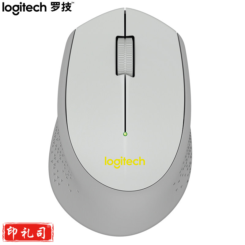 罗技（Logitech）M275 鼠标 无线鼠标 办公鼠标 右手鼠标 灰色 带无线2.4G接收器