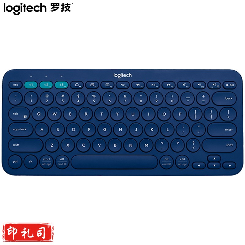 罗技（Logitech）K380 键盘 蓝牙键盘  蓝色