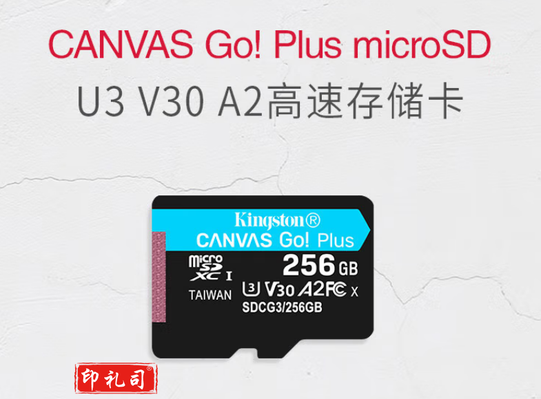 金士顿（Kingston）256GB TF（MicroSD）存储卡 行车记录仪内存卡 手机内存卡 U3 V30 A2 4K 读速170MB/s SDCG3/256GB  