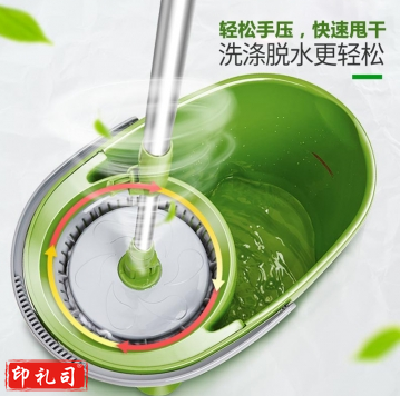 3M思高 T0旋转拖把 家用免手洗拖把椭圆旋转桶 送原装拖把头一块（共2块）