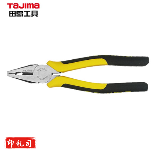 TAJIMA 田岛钢丝钳工业级进口品质斜口省力花齿钢丝钳老虎钳克丝钳子断线钳 花齿8寸钢丝钳1201-0258