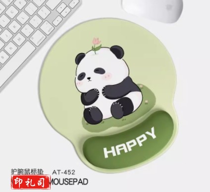 护腕鼠标垫手腕垫可爱熊猫防滑硅胶记忆棉办公笔记本电脑键盘手托