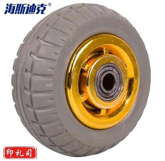 海斯迪克 gnjz-99 高弹力脚轮 重型平板车手推车轮橡胶轮子 6寸单配