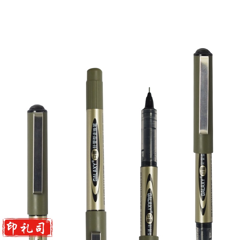 白雪(snowhite)直液式走珠笔0.5mm黑色学生用中性笔全针管笔签字笔考试专用笔PVN-166 12支/盒