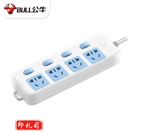 公牛（BULL）新国标插座/插线板/插排/排插/接线板/拖线板 4位分控全长1.8米 GN-315