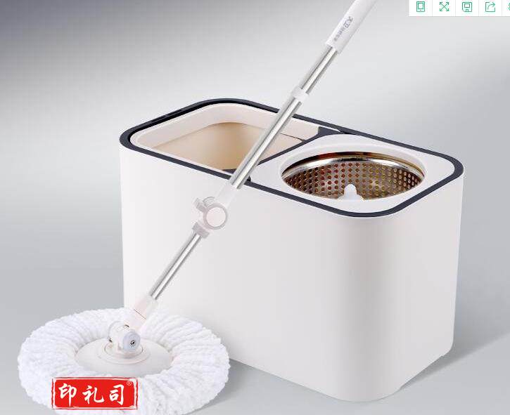 拓朴（TOPOTO）D9 1杆2头 双驱动旋转拖把桶 免手洗 拖布 墩布干湿两用