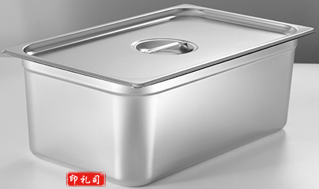 津御商厨   1/1*15（530*325*150）5套/组不锈钢盆长方形份数盆带盖方盆自助餐冰淇淋食物快餐盛菜盒子