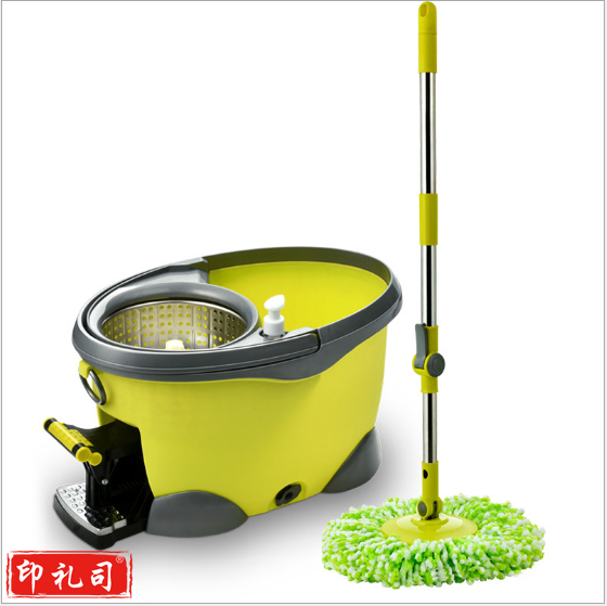 免手洗脚踏四驱旋转拖把套装