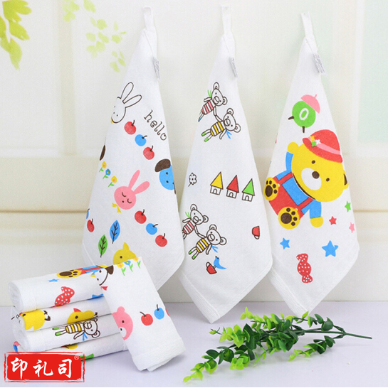 幼儿园薄款餐巾 口水巾 吸水巾（图案随机，花色随机）