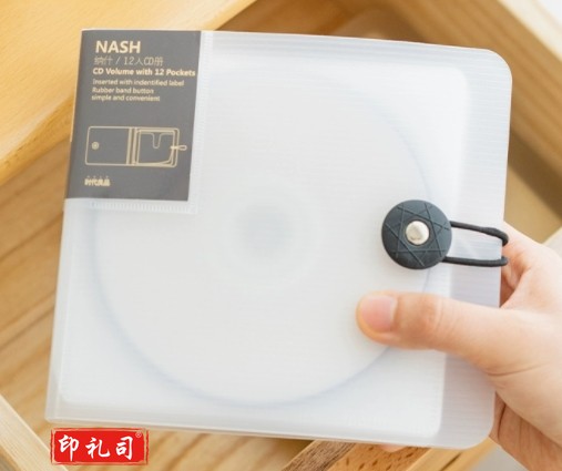 简约DVD光碟盒居家CD包收纳册12入CD收纳盒车载便携光碟包
