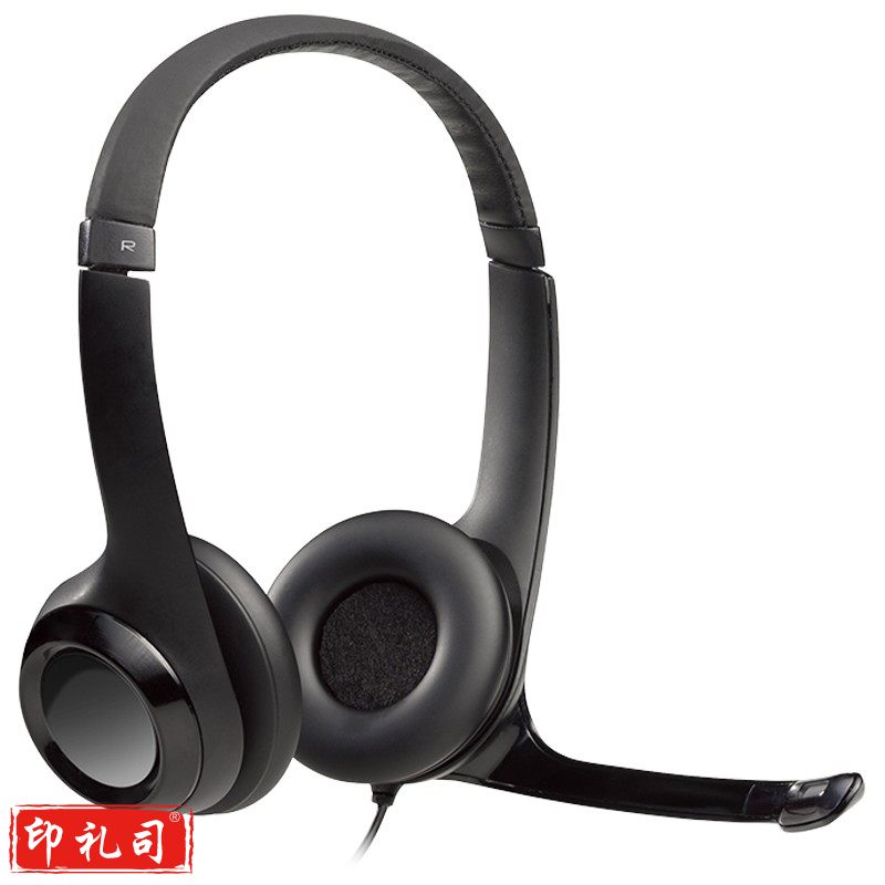 罗技（Logitech） H390头戴式立体声USB耳机带话筒 黑色