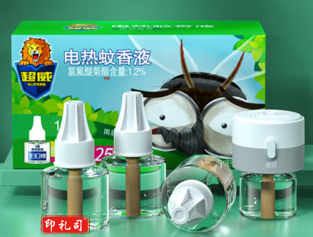 超威 电蚊香液驱蚊液驱蚊器灭蚊器灭蚊液防蚊液补充液4瓶1器225晚