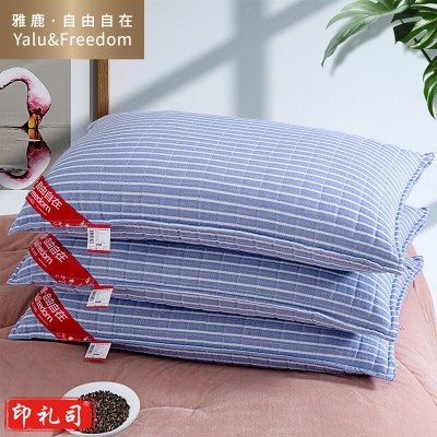 雅鹿 全棉荞麦枕头枕芯100%荞麦皮荞麦壳填充约5斤深度睡眠 46*72cm单只装