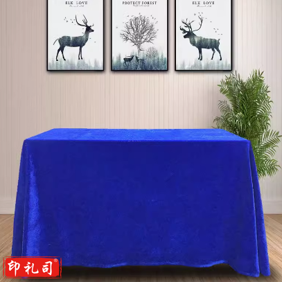 宝蓝色酒店桌布餐桌布金丝绒布会议室桌布2*5米 yykj-230914155014