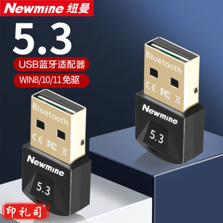 纽曼（Newmine）NM-BT601 USB蓝牙接收器5.3发射器 蓝牙适配器 适用台式机电脑蓝牙模块连接键盘鼠标无线蓝牙耳机音响免驱 