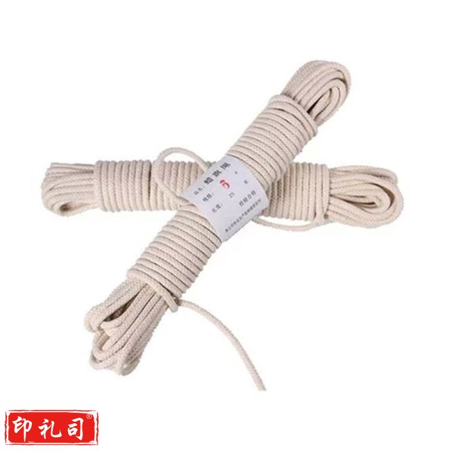 旗绳升国旗绳纯棉蜡旗杆绳捆绑粗棉绳子晾衣绳绳索捆扎绳 8mm 100米