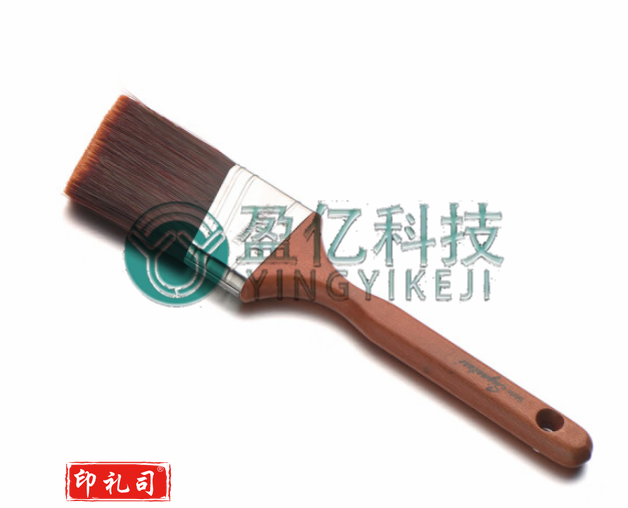 粟慄艺术漆工具天鹅绒斜毛刷艺术涂料肌理漆修边红色斜角刷 斜毛刷2.5寸