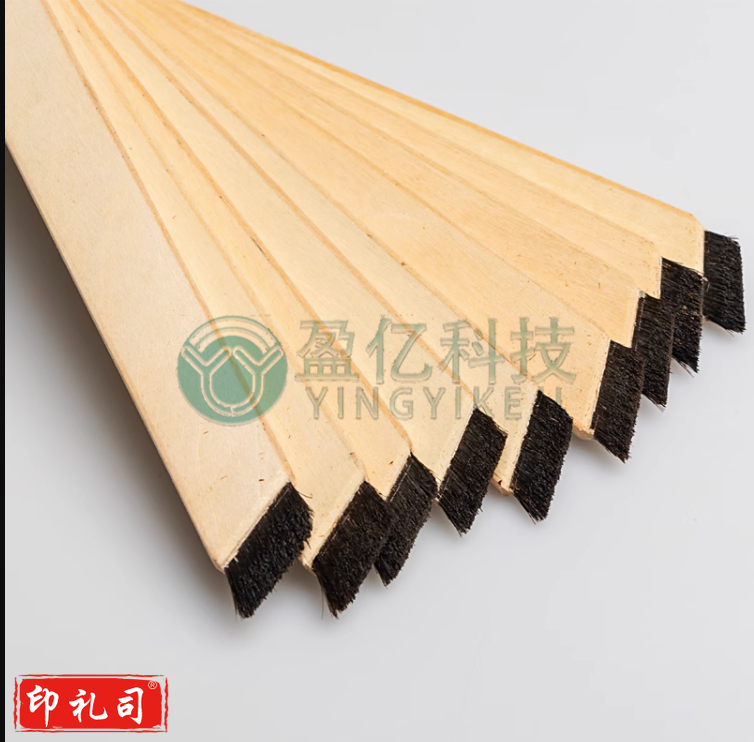 可开型大漆发刷 全通刷 中国制 刷毛漆艺漆画2cm斜刷毛